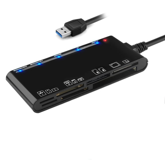 Methold Computadora USB 3.0 Lector de tarjetas de memoria Cámara doméstica Adaptador de tarjetas de velocidad rápida portátil Convertidor Juegos de teclado y mouse para computadora