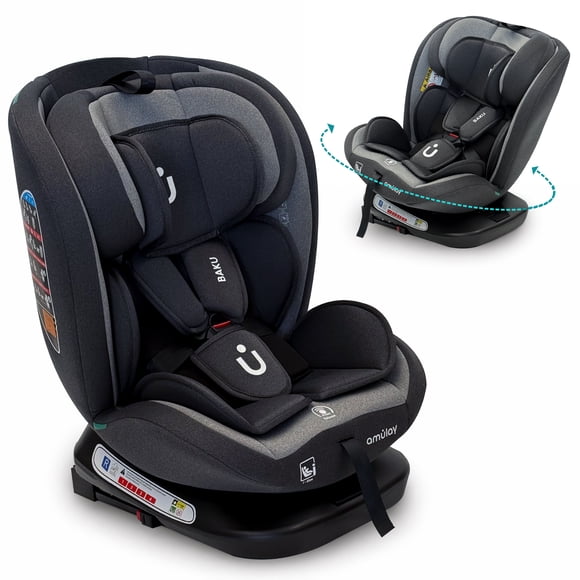 Autoasiento Baku - 360° Isofix i-Size 0 a 12 Años - Gris