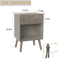 thumbnail image 3 of Mesita de noche Fultyle Mid Century Modern con cajón gris, 3 of 7