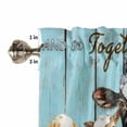 thumbnail image 5 of Farmhouse Animals Kitchen Valances for Windows 42x12 Inch Kitchen Curtains Valances Rod Pocket Pig Cow Retro Farm Blue Wood Grain Bathroom Window Valances for Window Treatment Decor, 5 of 6