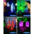 thumbnail image 3 of Yinghao 4 Pack Color Change Solar Spotlights Outdoor Waterproof Led Landscape Spot Light Uplighting for Halloween Decoration, Wreath, Santa Claus, Elk, 3 of 11
