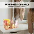 thumbnail image 3 of Rose Gold Metal Desktop Organizer  Multifunctional File   Office Supplies  Rack  Stationery and Cosmetics Holder  Compact File Organizer for  Office, 3 of 8
