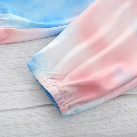

baby girl clothes Baby Boys Tie-Dye Fashion Keep Warm Tops+Pants Outfits Set