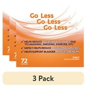 (3 pack) AZO Bladder Control with Go-Less Daily Supplement, Reduces Urgency and Leakage, 72 Count