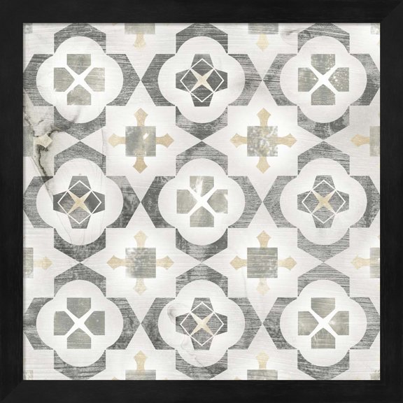 Marble Tile Design I by June Erica Vess, Framed Wall Art, 13.25W x 13.25H