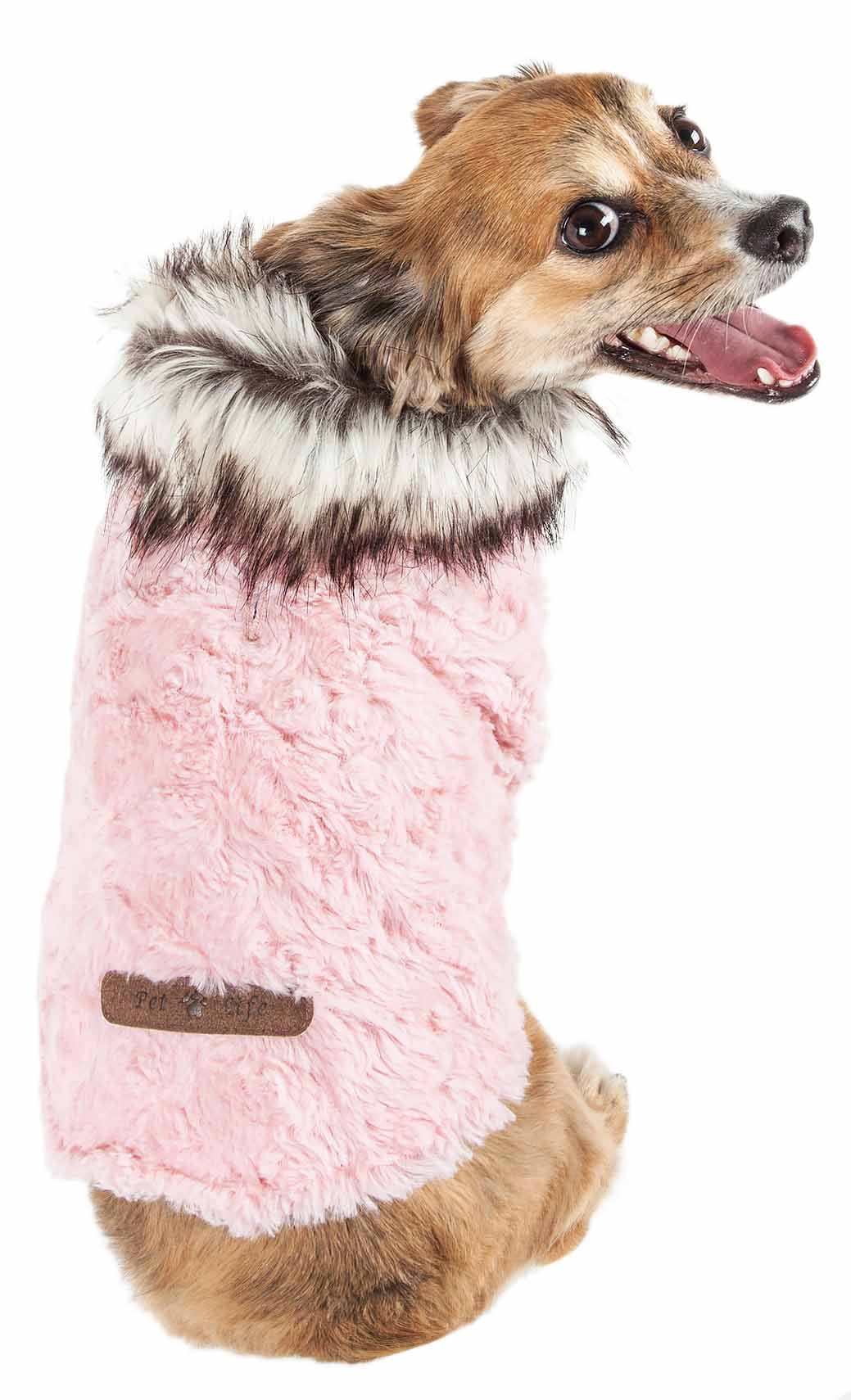 Pet Life ® Luxe 'Pinkachew' Charming Fashion Mink Fur Dog Coat