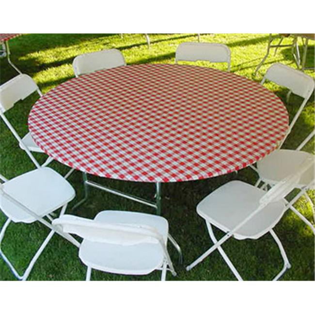KwikCovers 48PkRw 4248 Inch Round Packaged KwikCover Red Gingham