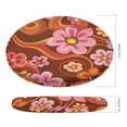 thumbnail image 2 of 15.3in Round Cushion Is Not Easy To Fade, Not Easy To Deform, Durable And Breathable Four Seasons Universal Super Soft Memory Cotton Cushion Retro Groovy Flowers Pattern (9), 2 of 8
