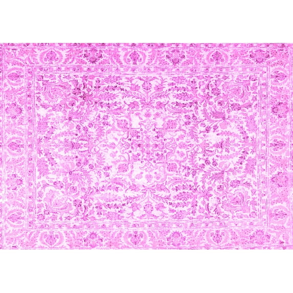Ahgly Company Indoor Rectangle Persian Pink Traditional Area Rugs, 2' x 4'