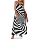 thumbnail image 1 of Apertura espiral - Vestido sin mangas óptico en blanco y negro Vestido de fiesta de noche Vestido de estilo coreano, 1 of 7