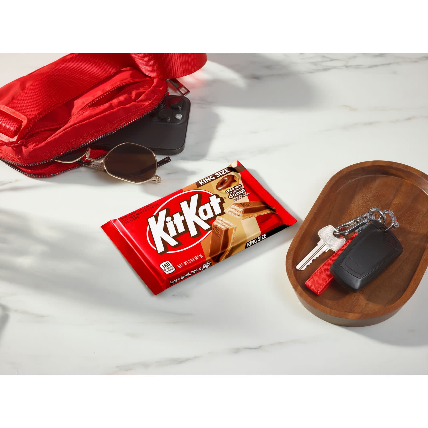 Kit Kat Chocolate Frosted Donut Flavored King Size Candy, Bar 3 oz