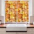 thumbnail image 2 of Ambesonne Retro Kitchen Curtains, Rounded Funky Squares, 55"x39", Multicolor, 2 of 3