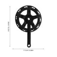 thumbnail image 2 of Mobutofu 1Set Black Steel Bike Crank Set Sturdy Chainring Replacement for Daily Use, 2 of 7