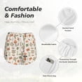 thumbnail image 4 of Yiaed Forest Mushrooms Insects Print Women's Running Shorts with Liner 3 Zipper Pockets Elastic Workout Athletic Gym Yoga Shorts-XX-Large, 4 of 7
