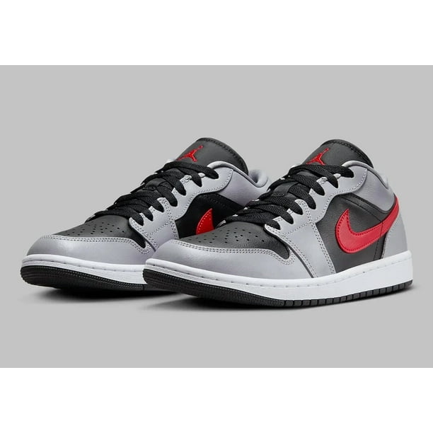 Ni - ke Air Jordan 1 Low Cement Grey /Fire Red Shoes Retro FZ4183-002 Womens Size 7.5