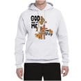 thumbnail image 2 of Wild Bobby God Made Me This Way Cross with Sunflowers Inspirational/Christian Unisex Hoodie Sweatshirt, White, XX-Large, 2 of 6