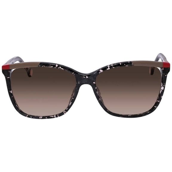 Carolina Herrera Brown Gradient Cat Eye Ladies Sunglasses SHE821 0869 56