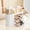White, variant on Makeup Organizer with Pop-Up Brush Holder for Dresser , Plastic Bathroom Counter Organizer with 3 Drawers & Dust-Proof Cover, Display Case for Lipstick, Skincare, Cream White