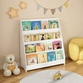 thumbnail image 4 of Four-layer children's bookcase, children's bookcase, safe, sturdy and durable, helps keep bedrooms, playrooms and classrooms organized, white, 4 of 13