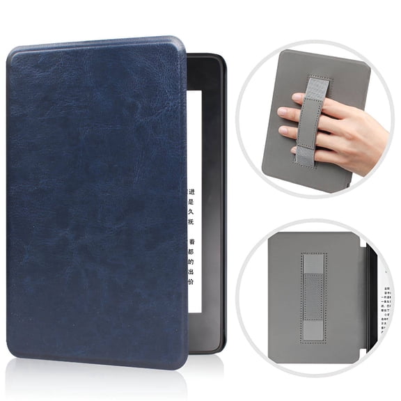 GJX 2026 New for Kindle Paperwhite Case Handheld Design for Kindle Store Easy Carry Strapsicle for Kindle Holder Blue for Reading Commuting Travel Study Home Use