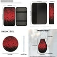 thumbnail image 7 of Pzuqiu 14 Pcs Set Daily Holiday Sport Auto Interior Sets Covers Front and Rear Seat Cover for Cars Steering Wheel Seat Strap Pads Armrest Cushion Pad Headrest Coasters Keychain Red Black Bats, 7 of 7