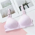 thumbnail image 2 of Teen Girls Wireless Sports Bra Soft Padded Bralette Comfortable Underwear for 12-18 Years Non Breathable Training Bras, 2 of 3
