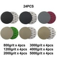 thumbnail image 1 of BTOER 24pcs Wet Dry Sanding Discs 800-5000 Grit Sandpaper Gringding for woodworking, 1 of 9