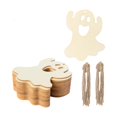 thumbnail image 1 of 20 colgantes de madera con forma de fantasma y cuerdas de cáñamo para manualidades, suministros para fiestas, accesorios decorativos, virutas de, 1 of 9