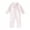 Pink, variant on Newborn Baby Girl Boy Silk Satin Pajamas Rompers Kids Long Sleeve Button Down Pjs Infant One Piece Jumpsuit Loungewear Sleepwear