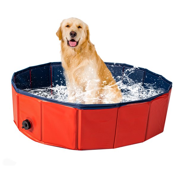 QBLEEV Foldable Dog Pool Collapsible Pet Bath Tub , Bathing Tub and