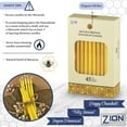 thumbnail image 3 of Zion Judaica Quality Natural Beeswax Hanukkah Candles Set of 45 - Standard Size Chanukah Candle 5.75" Tall - Premium Bee Wax Chanukkah Candles Fits Standard Menorahs Natures Best Bees wax Candles, 3 of 5