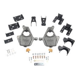 Bell Tech Lowering Kit 1011 2 Inch Front/4 Inch Rear Drop; Black Bracket Components; Without Shocks; With Drop Spindle Set/Shackle Kit/Leaf Spring Flip Kit/Hardware/Instructions