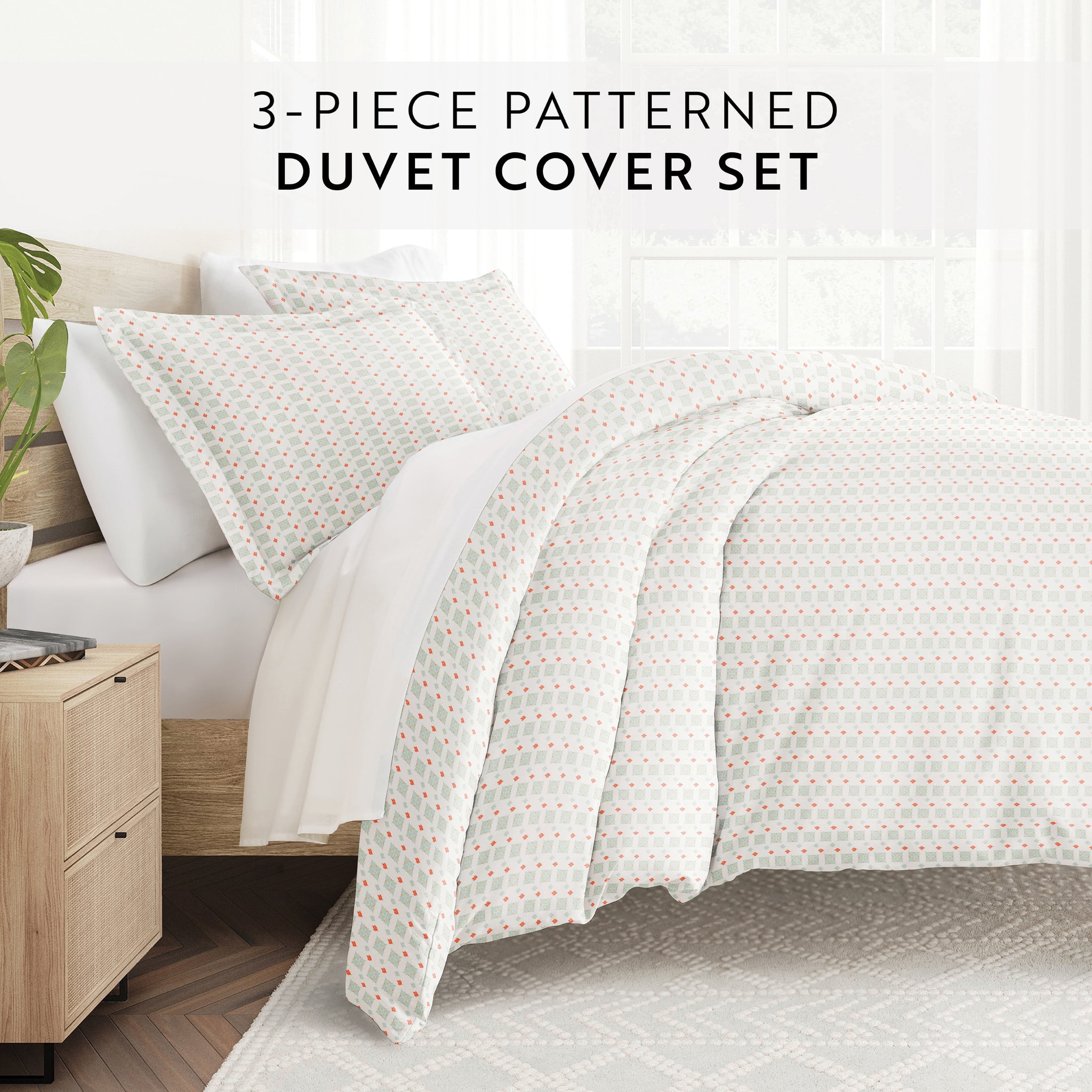 Duvet Cover Set - Ultra Soft & Breathable - Aqua Microfiber for Twin Size Bedding by Comfort Canopy