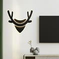 thumbnail image 3 of Minimalist Lamp Sconce, Interior DIY Wall Mount Lighting Fixtures, Acrylic Night Lights, for Bedside Living Room Hallway Stair Decoration , Deer Black, 3 of 7