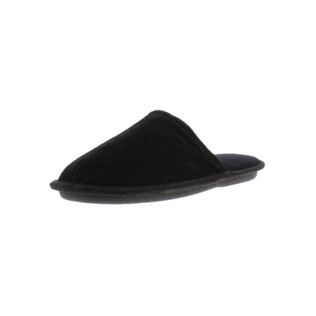 

Gold Toe Mens Suede Memory Foam Slip-On Slippers Black 7 Medium (D)