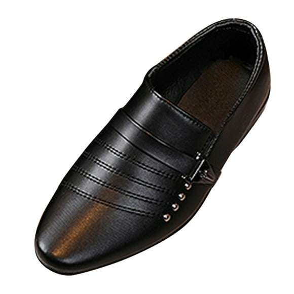 Kcodviy Leather Shoes Boys Perform Size 3 Girls Sandals Children Student Baby Style Toddler Sandals Jelly Casual British Toddler Boy's Kids Flip Flops Shoes