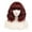 Wine Red, variant on RightOn 14" Orange Wig Short Curly Wig with Bangs Dark Orange Wavy Bob Wig Women Orange Synthetic Hair Wigs with Wig Cap