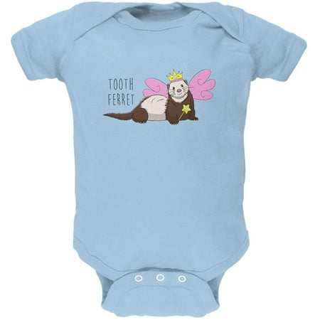 

Tooth Fairy Ferret Pun Soft Baby One Piece Light Blue 18-24 M