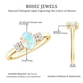 thumbnail image 5 of Rosec Jewels Ethiopian Opal Engagement Ring for Women - Natural Opal Diamond Ring - 0.9 Carat - AAA Quality, 14K Yellow Gold, US 4.50, 5 of 9