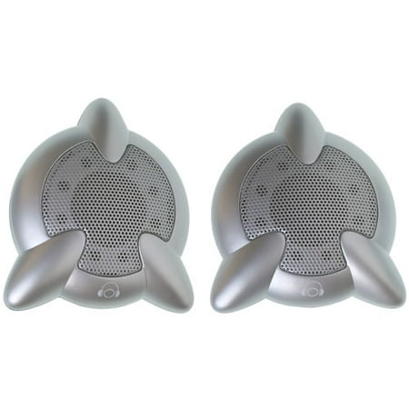 Fashionation Universal iPod/MP3 Stereo Speakers, Silver