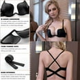 thumbnail image 5 of Sexy Deep U Plunge Bra LowCut Convertible Halter Multipoint Push Up Bra 32-38B, 5 of 8