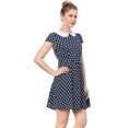 thumbnail image 4 of INSPIRE CHIC Women's Doll Collar Above Knee Hidden Zipper Back Dress, 4 of 5