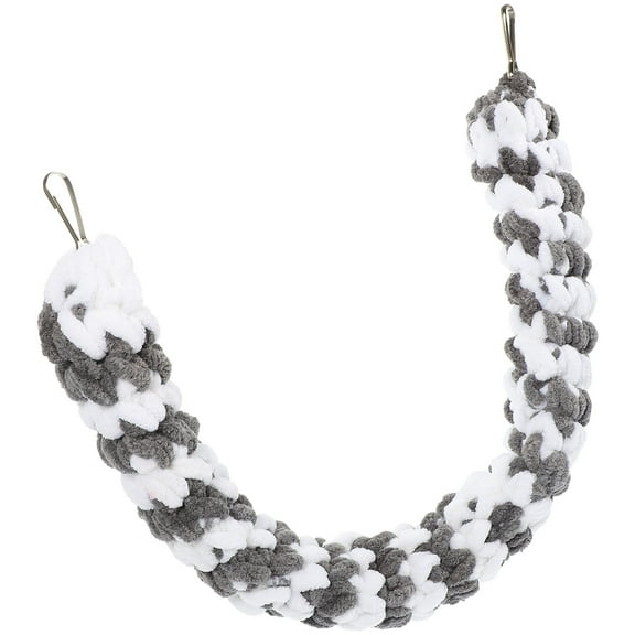 LOLIPPYY 1Pack Climbing Rope Toy for Small Animal Toys and Pet Rat Enrichment Gray White