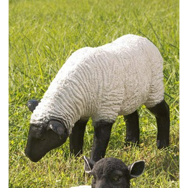 Plow & Hearth Grazing Suffolk Sheep Garden Statue - Walmart.com - Walmart.com