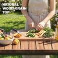 thumbnail image 4 of Outsunny Outdoor Grill Cart, 2-Tier Pizza Oven Stand with Beverage Holder, 4 of 10