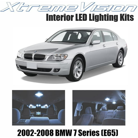 XtremeVision Interior LED for BMW 7 Series E65 2002-2008 14 Pieces Cool White Interior LED Kit Installation Tool