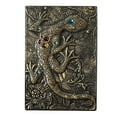thumbnail image 2 of Hgallory Personality Lizard Vintage Embossed Notebook, Hardcover Travel Journal Retro Leather Diary Notebooks, Office & School Supplies, Father's Day Gift, 1 Pack, Gold, 8.5"x5.7", 2 of 8