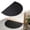 Black, variant on 23.6" x 15.7" Linen-Like Floor Mat, Semi-Circular Anti- Entryway Rug(Black,Half-Round)