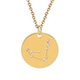thumbnail image 2 of Collier en Acier Titane Serti de Diamants Mode 12 Constellations Bijoux, 2 of 9