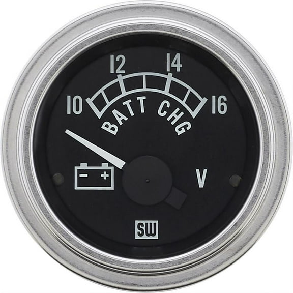 Stewart Warner 82391 Deluxe Voltmeter Gauge, 2-1/16 Inch